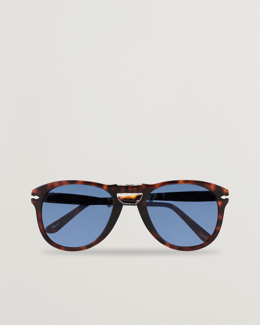 Homme | Lunettes De Soleil À Monture D | Persol | 0PO0714 Folding Sunglasses Havana/Blue Gradient