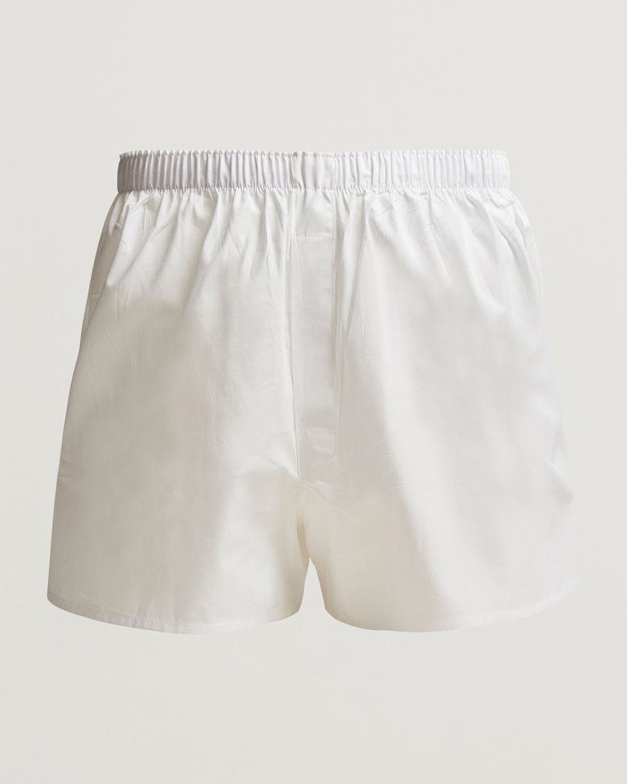 Sunspel Classic Woven Cotton Boxer Shorts White – Blanc