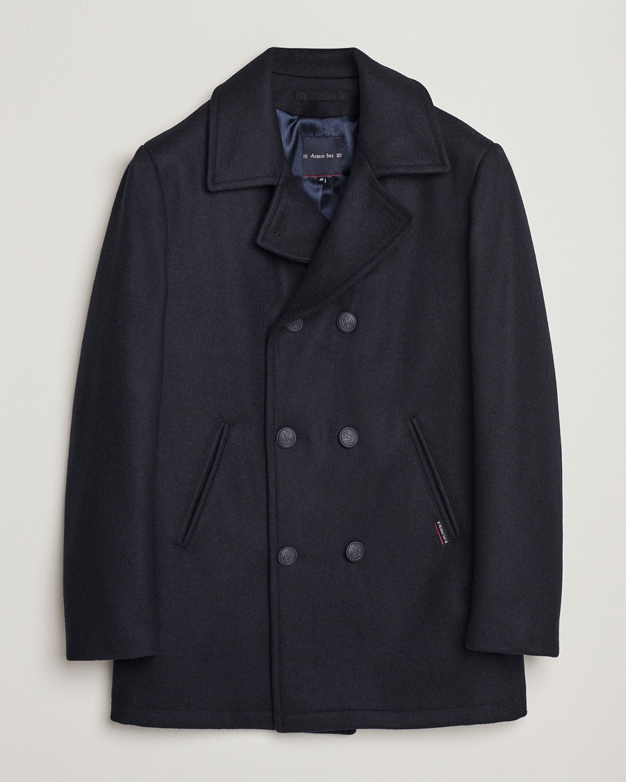 Armor-lux Kermor Wool Peacoat Navy – Bleu