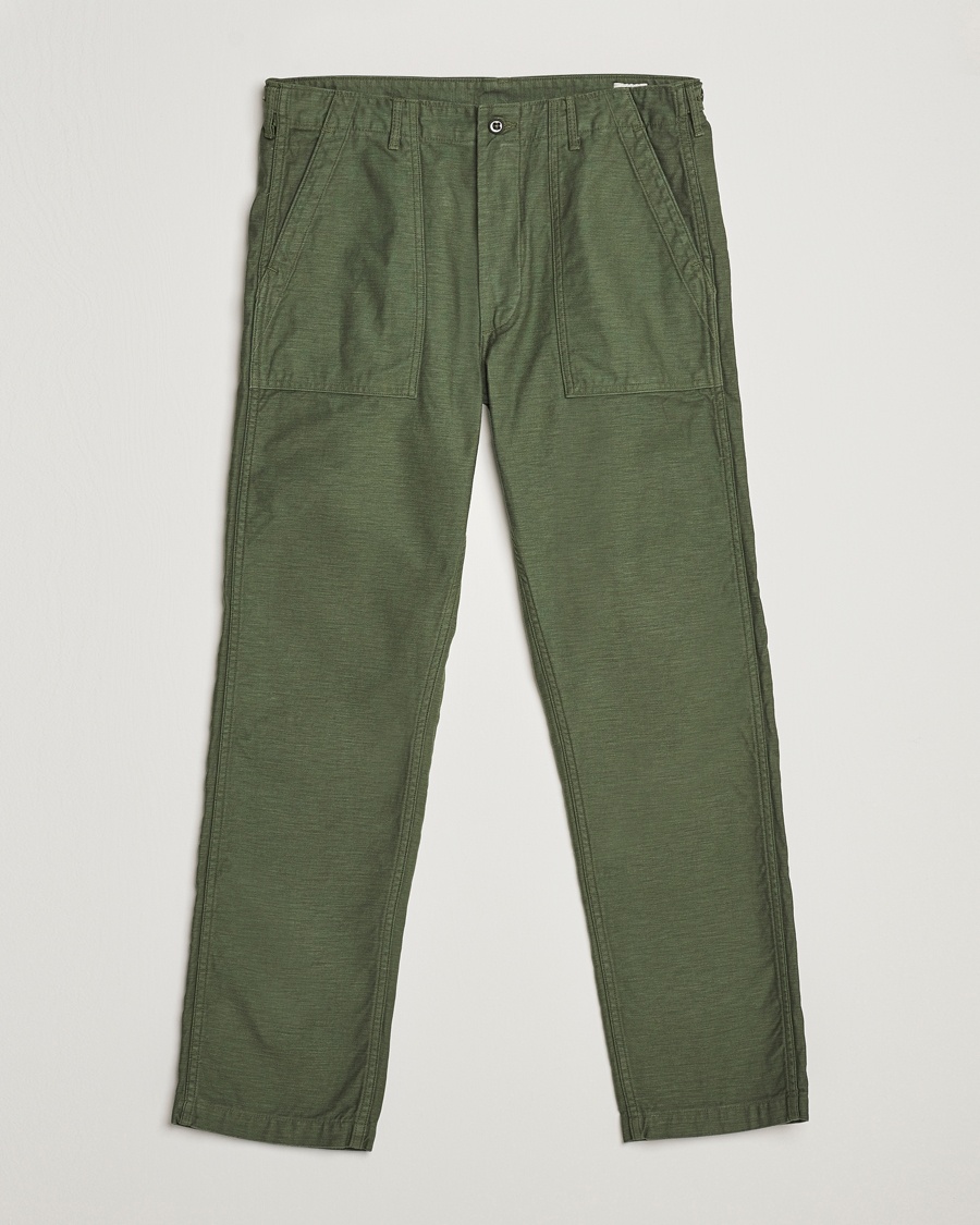 Homme | | orSlow | Slim Fit Original Sateen Fatigue Pants Green