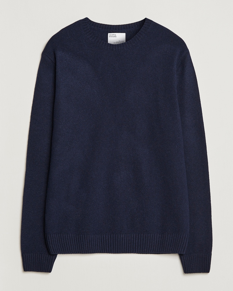 Colorful Standard Classic Merino Wool Crew Neck Navy Blue – Bleu