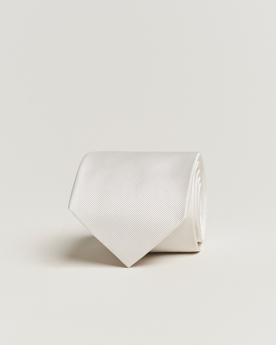 Homme | Cravates | Amanda Christensen | Plain Classic Tie 8 cm White