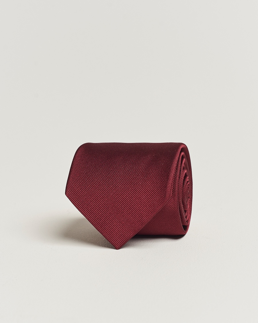 Homme | Cravates | Amanda Christensen | Plain Classic Tie 8 cm Bordeaux