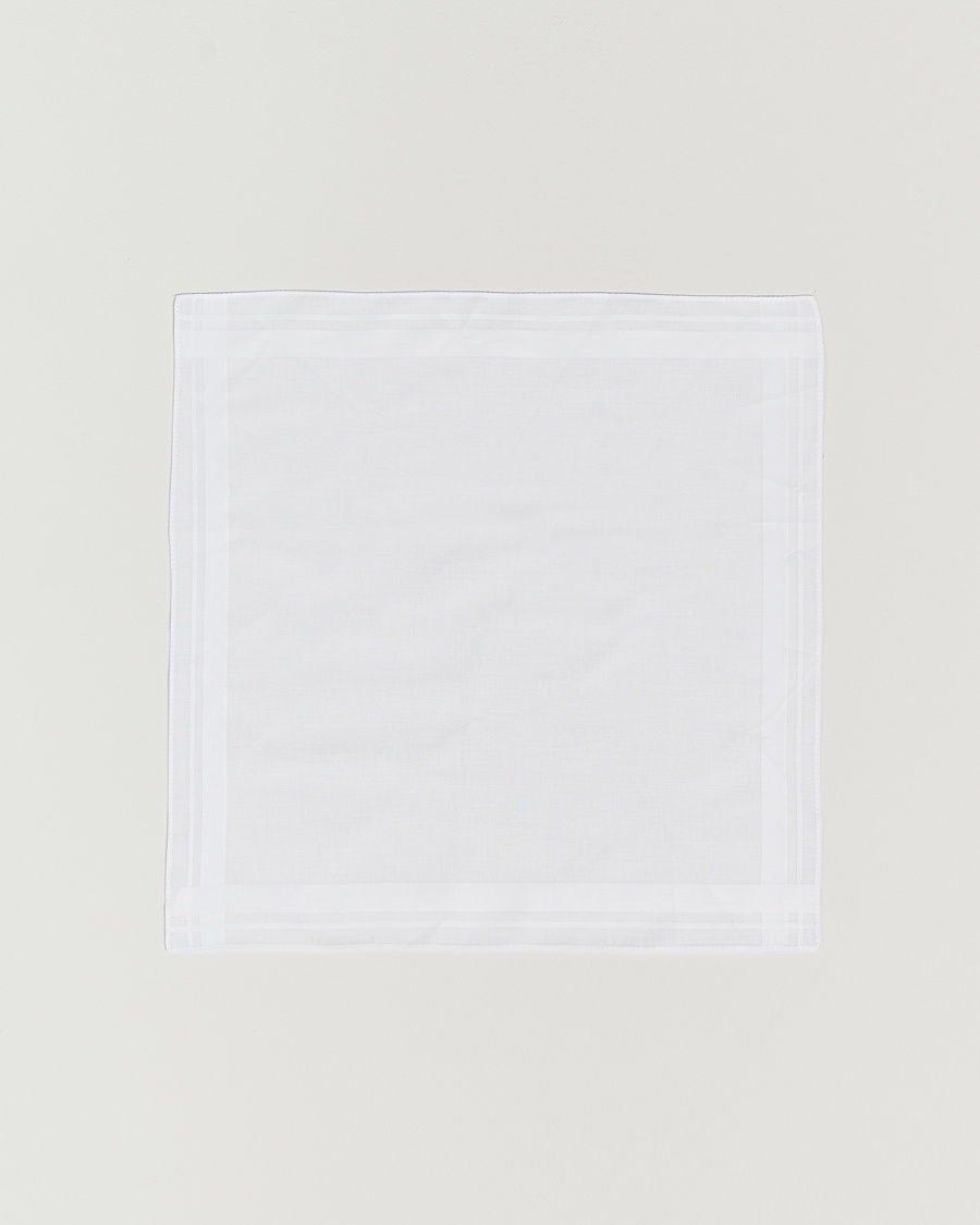 Amanda Christensen Cotton Pocket Square White – Wit
