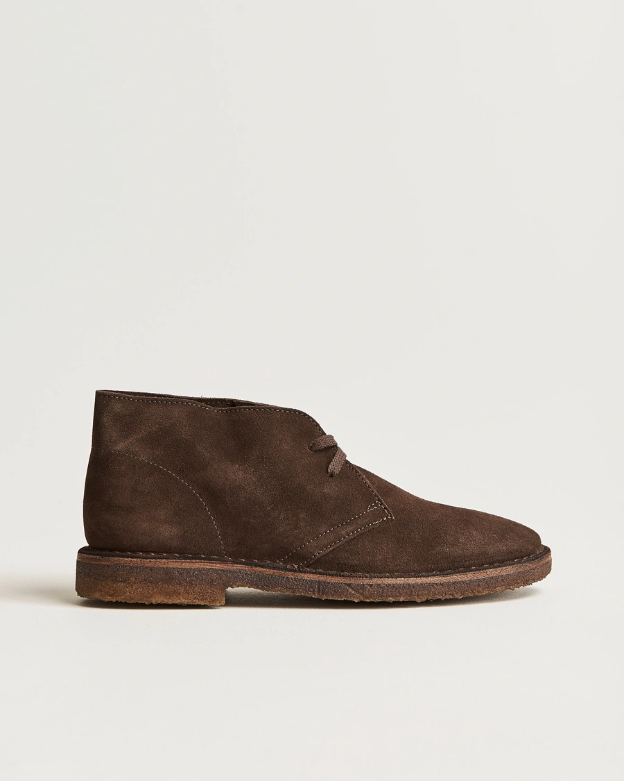Homme | Bottines Chukka | Drake's | Clifford Suede Desert Boots Dark Brown