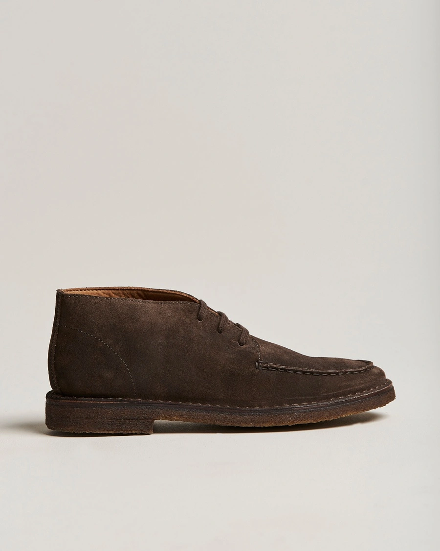 Homme | Bottines Chukka | Drake's | Crosby Moc-Toe Suede Chukka Boots Dark Brown