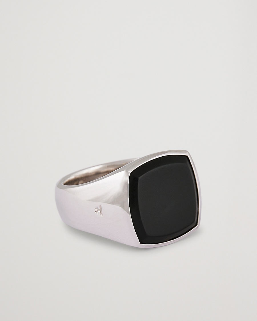 Tom Wood Cushion Black Onyx Ring Silver – Zilver
