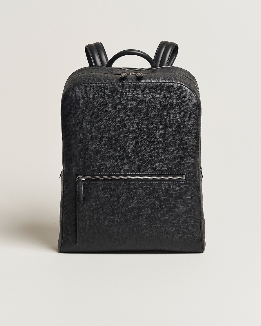 Homme | | Smythson | Ludlow Zip Around Backpack Black