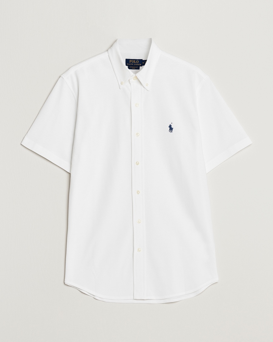 Polo Ralph Lauren Featherweight Mesh Short Sleeve Shirt White – Blanc