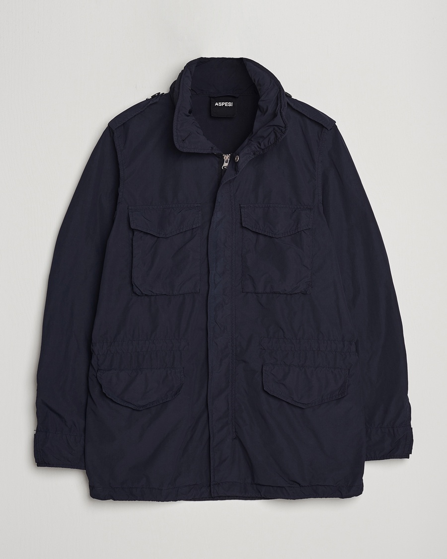 Aspesi Giubotto Garment Dyed Field Jacket Navy – Bleu