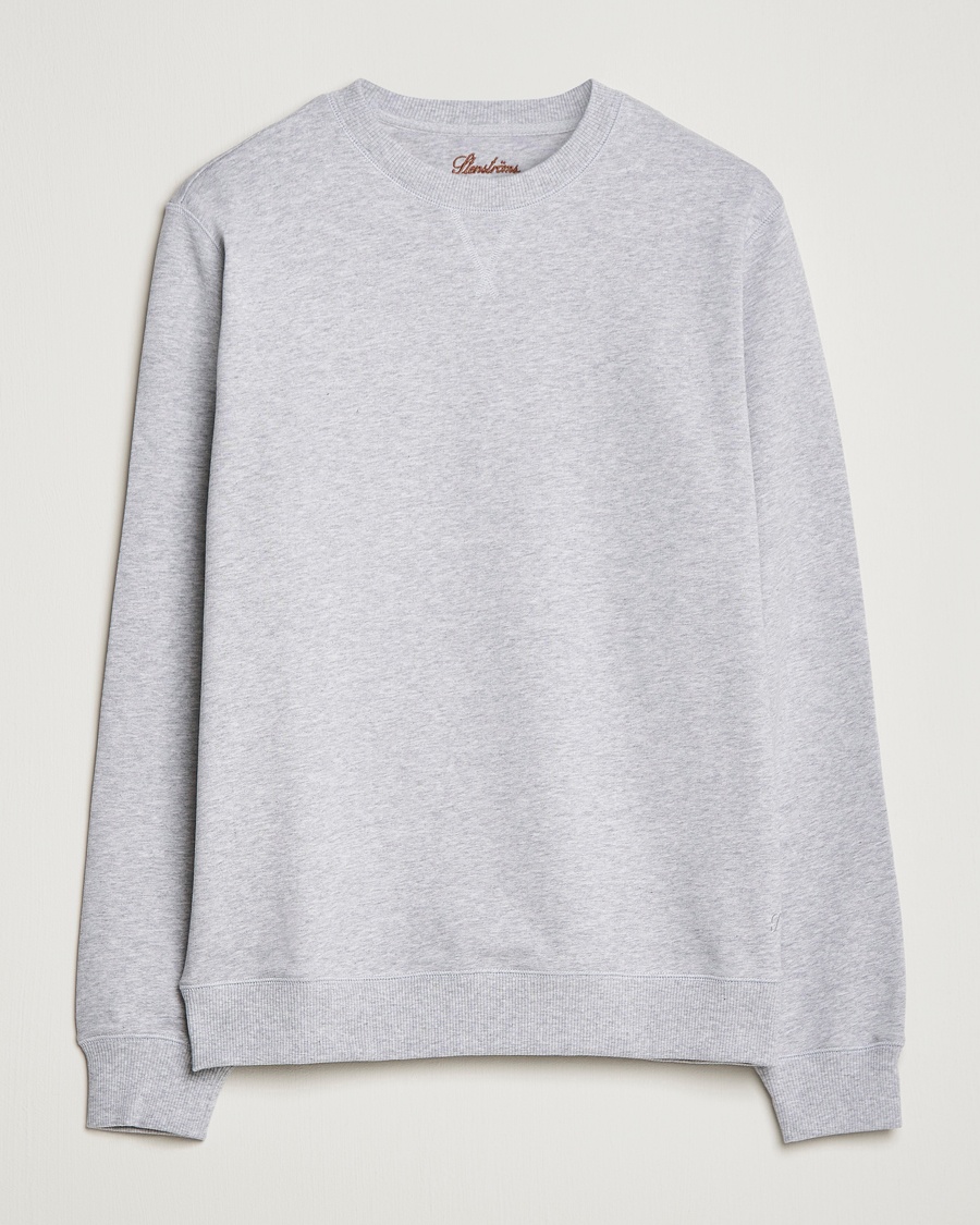 Homme | Sweat-Shirts | Stenströms | Cotton Collage Crew Neck Grey Melange