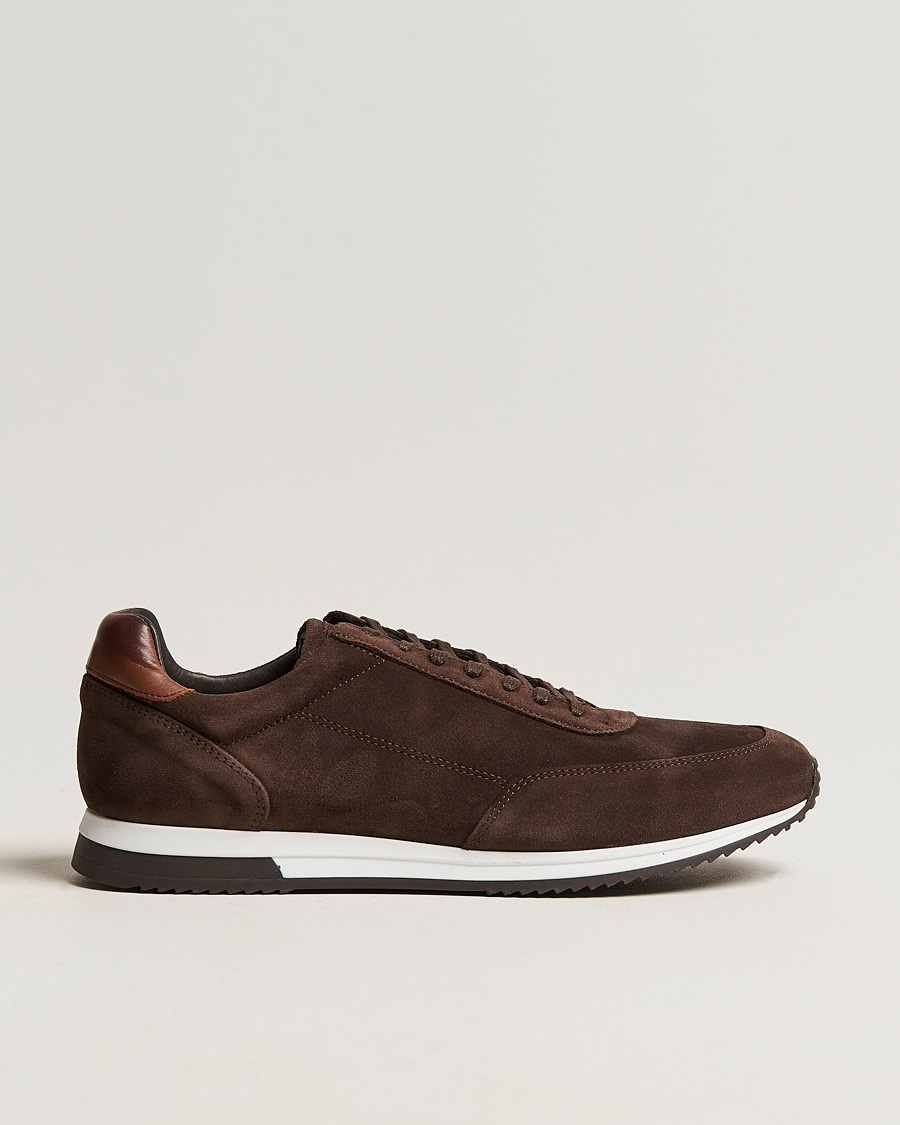 Loake Shoemakers Bannister Running Sneaker Dark Brown Suede – Bruin