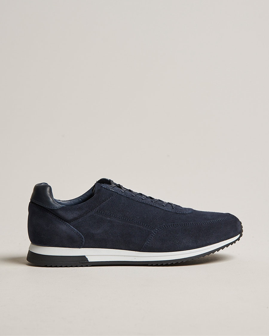 Loake Shoemakers Bannister Running Sneaker Navy Suede – Bleu
