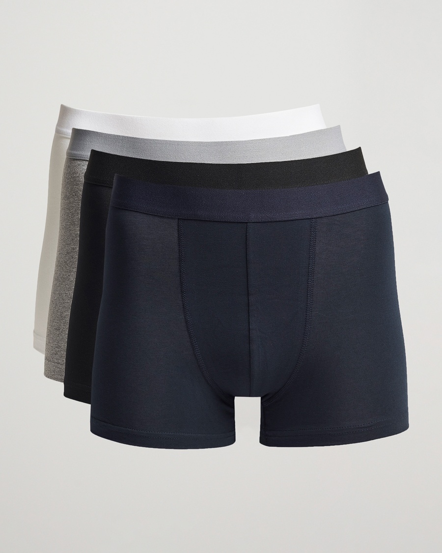 Bread & Boxers 4-Pack Boxer Brief White/Black/Grey/Navy – Gris