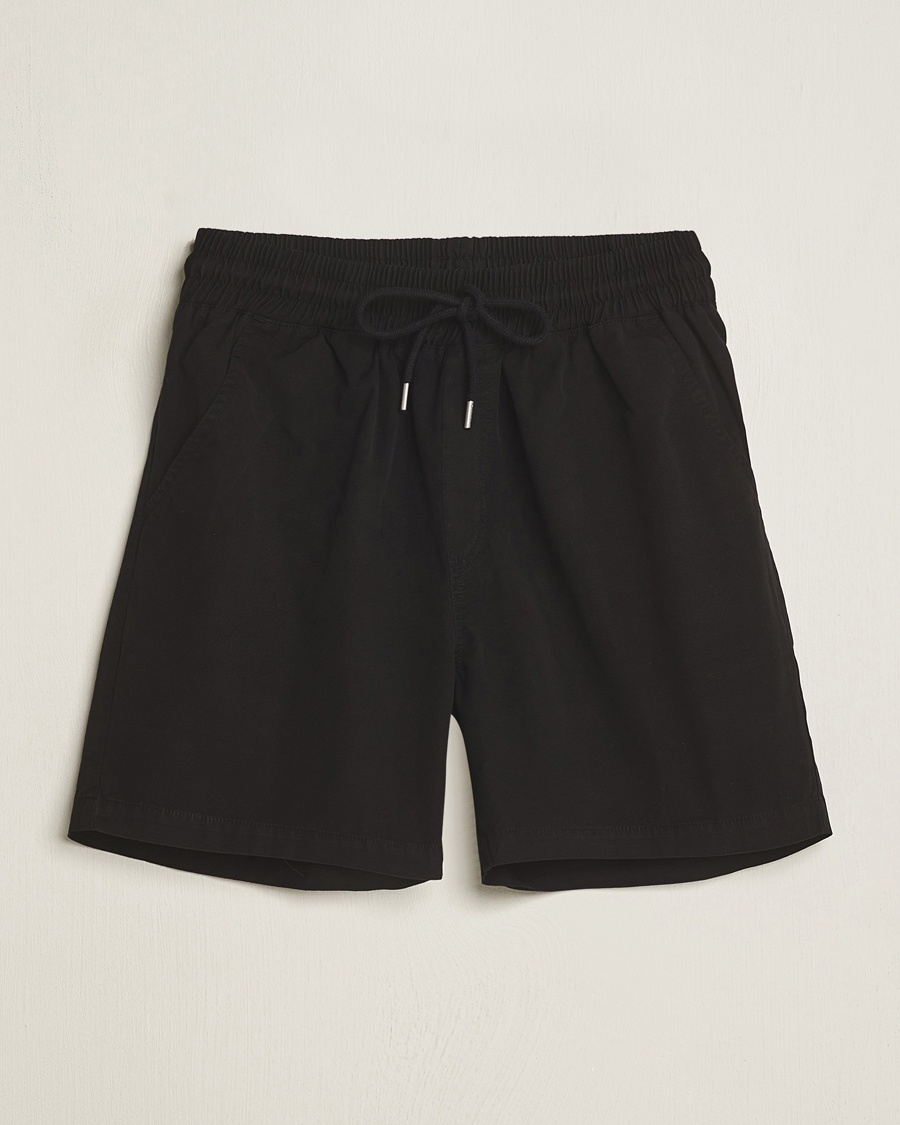 Colorful Standard Classic Organic Twill Drawstring Shorts Deep Black – Zwart