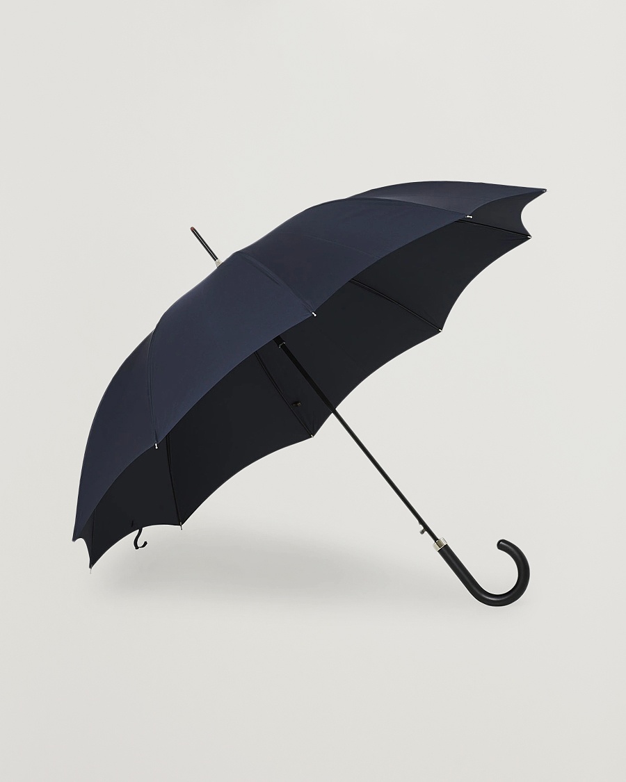 Fox Umbrellas Hardwood Automatic Umbrella Navy – Blauw