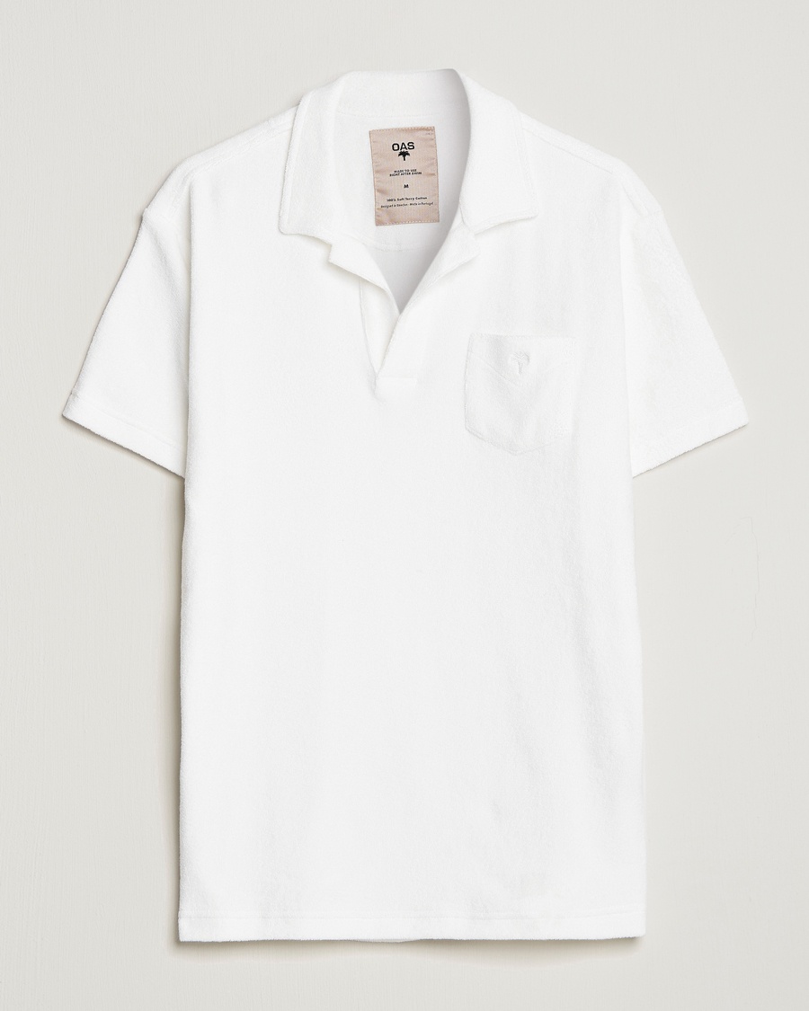 OAS Short Sleeve Terry Polo White – Blanc