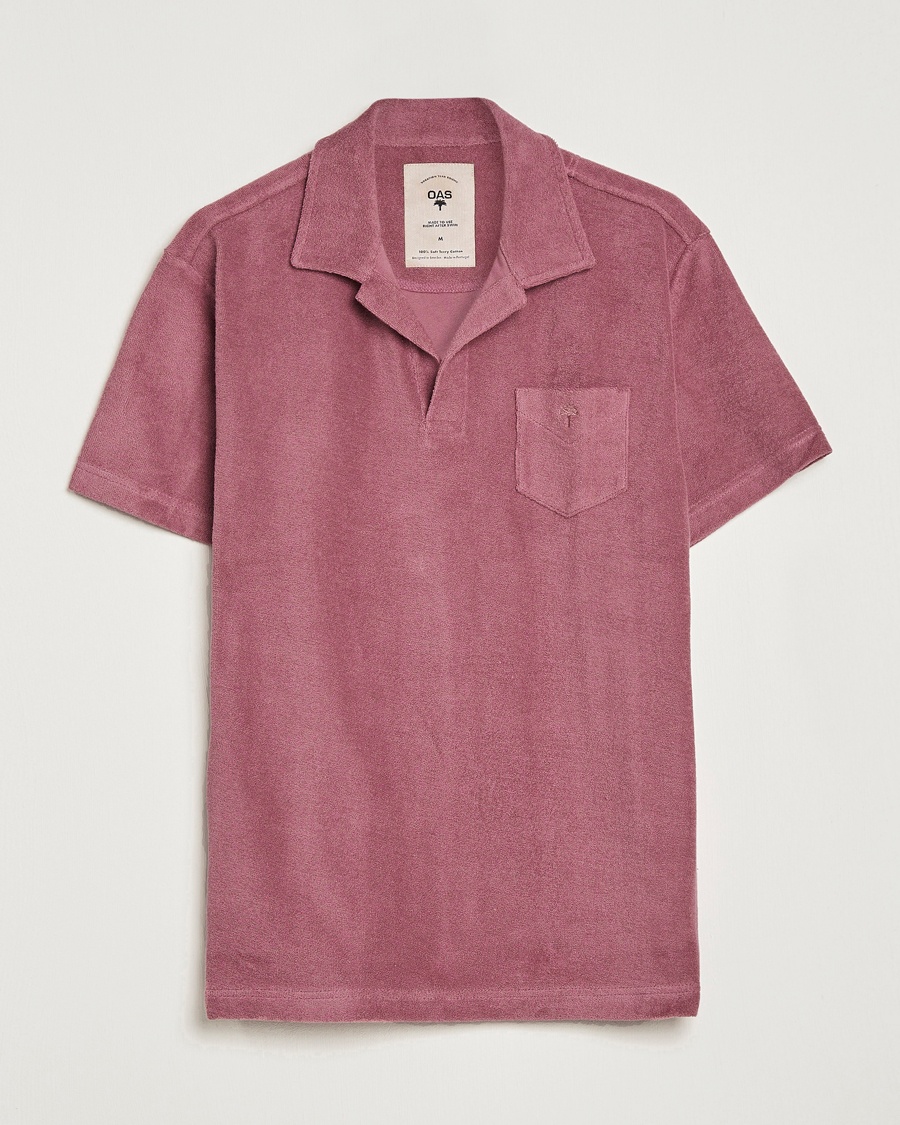 Homme | Polos | OAS | Short Sleeve Terry Polo Dusty Plum