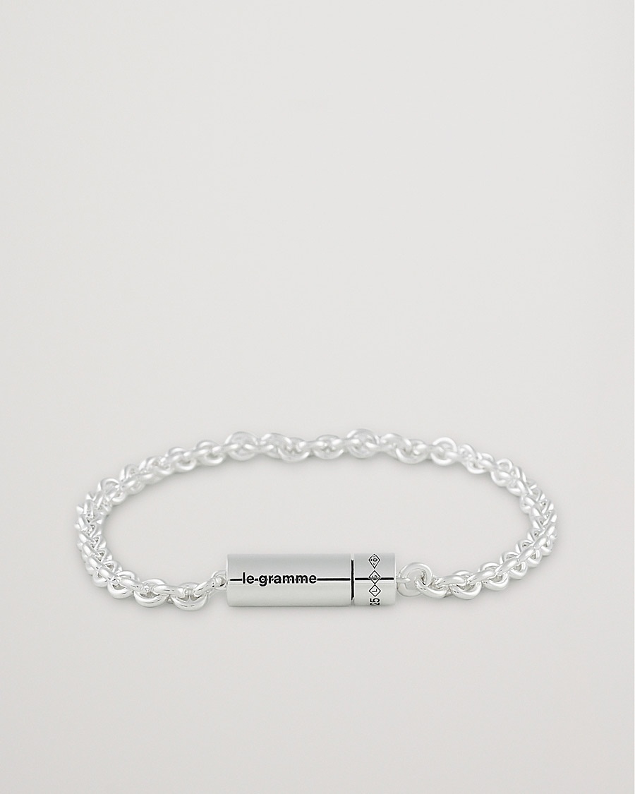 LE GRAMME Chain Cable Bracelet Sterling Silver 11g – Zilver