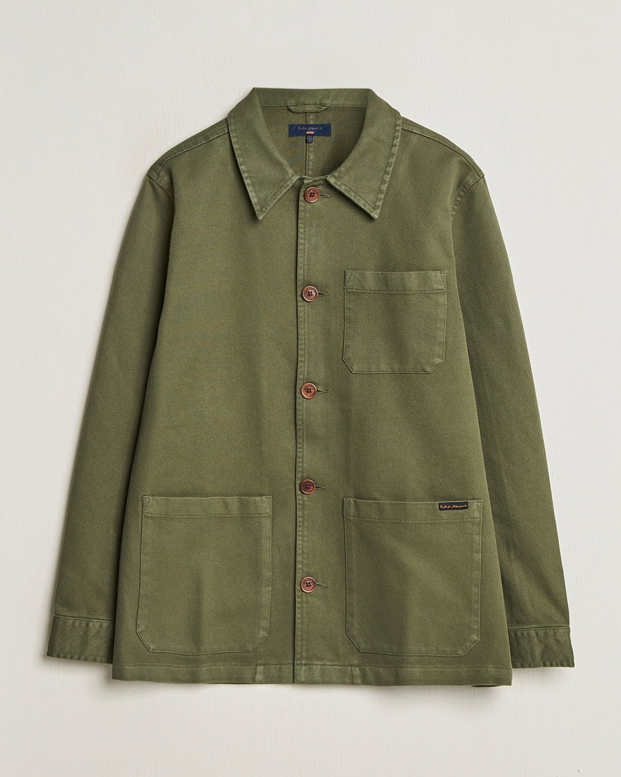 Nudie Jeans Barney Worker Overshirt Olive – Vert