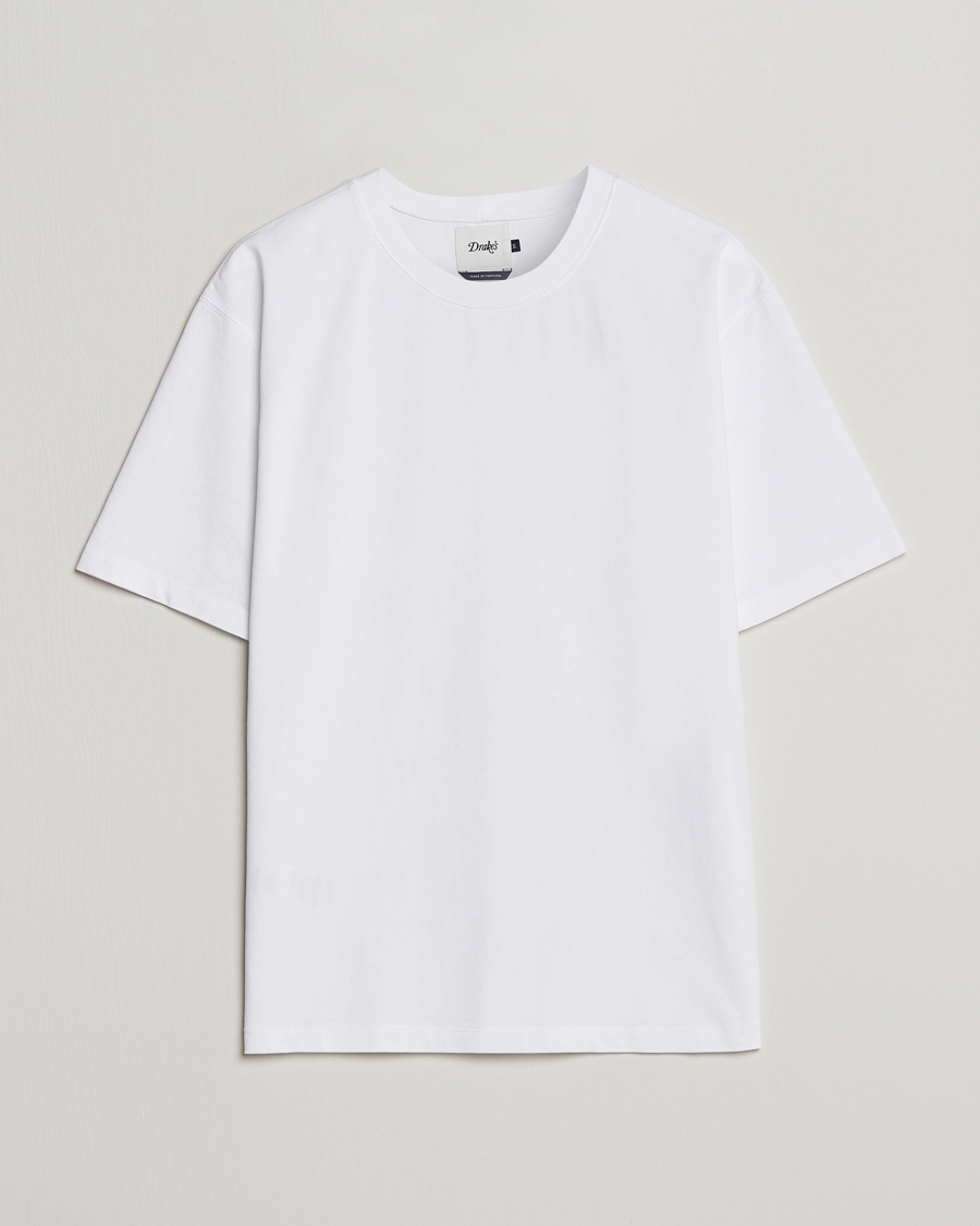Homme | T-Shirts Blancs | Drake's | Short Sleeve Hiking T-Shirt White
