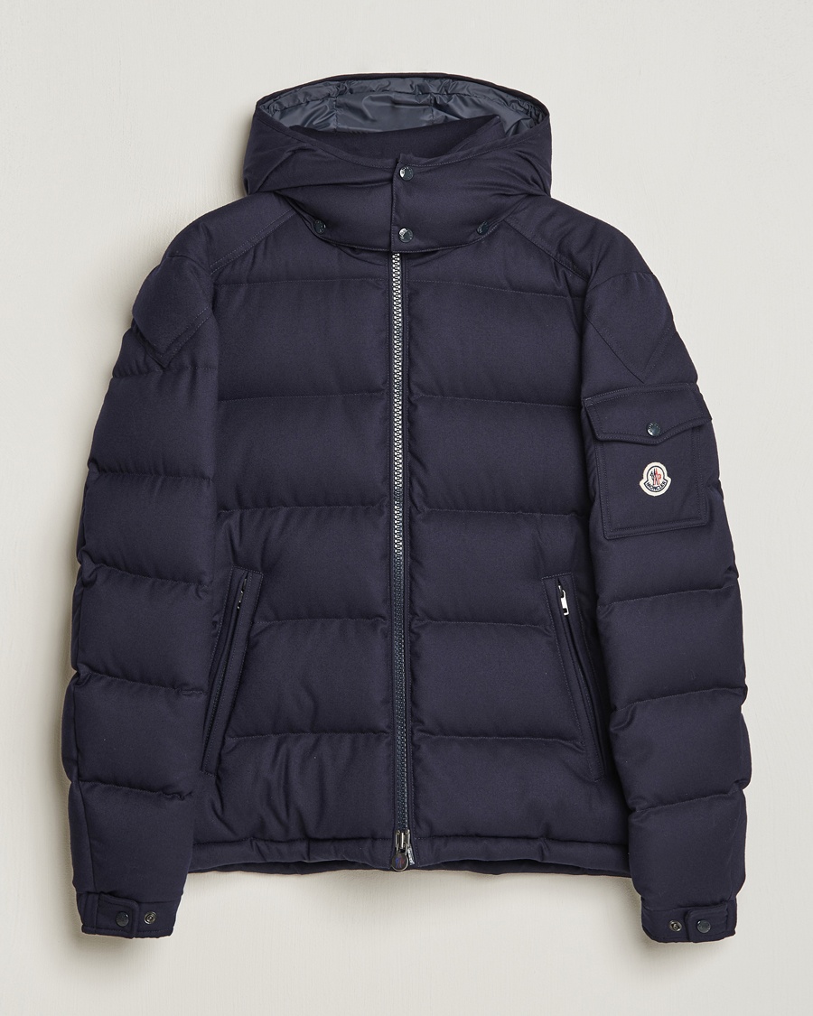 Moncler Montgenevre Flannel Down Jacket Navy – Zwart