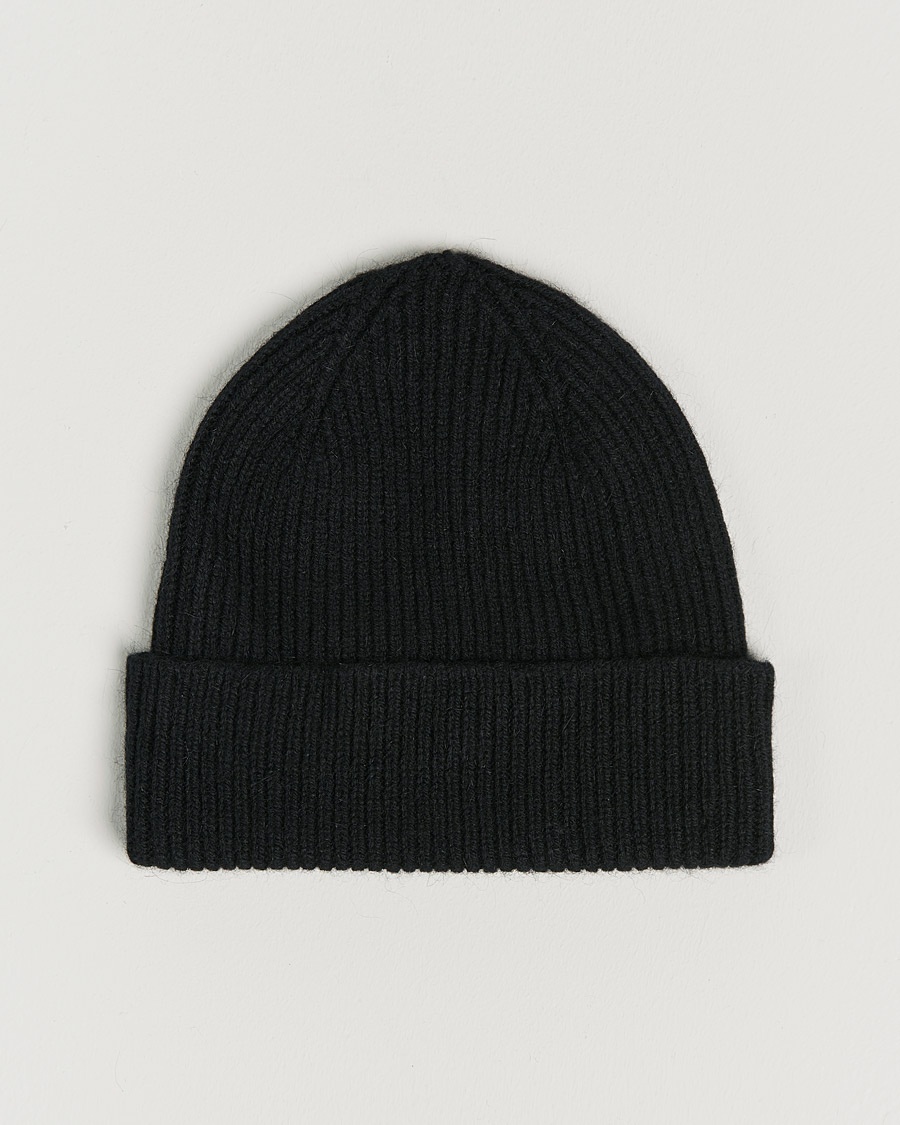 Le Bonnet Lambswool/Caregora Beanie Onyx – Zwart