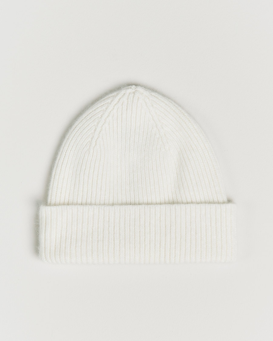 Le Bonnet Lambswool/Caregora Beanie Snow – Blanc