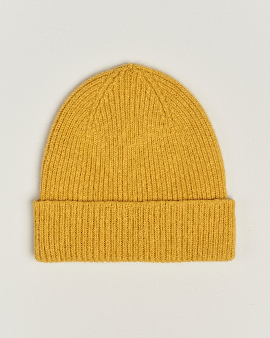 Le Bonnet Lambswool/Caregora Beanie Mustard – Jaune