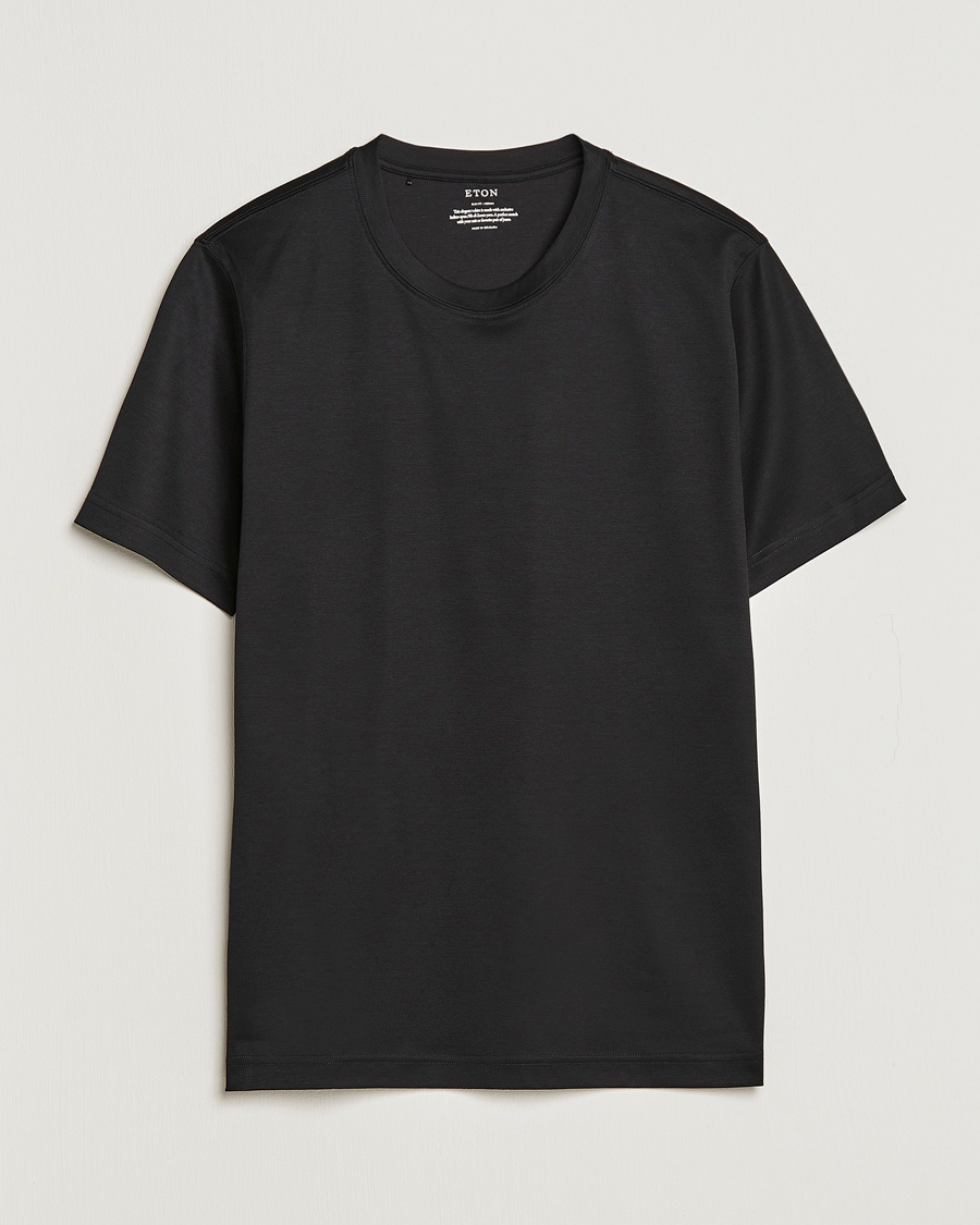 Eton Filo Di Scozia Cotton T-Shirt Black – Zwart