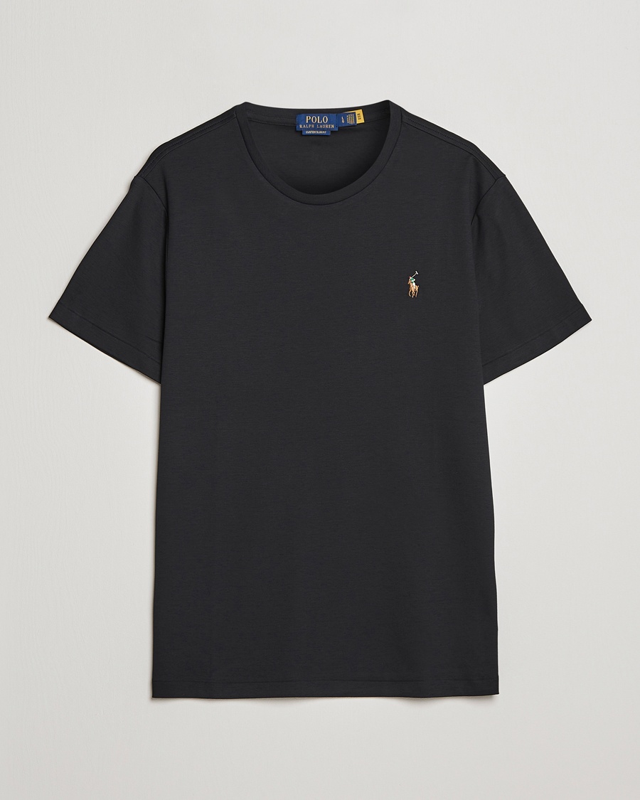 Polo Ralph Lauren Luxury Pima Cotton Crew Neck T-Shirt Black – Zwart