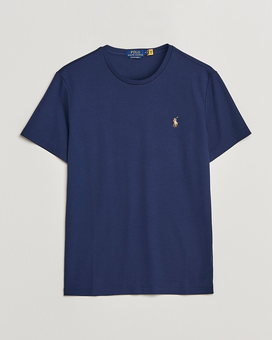 Polo Ralph Lauren Luxury Pima Cotton Crew Neck T-Shirt Refined Navy – Blauw