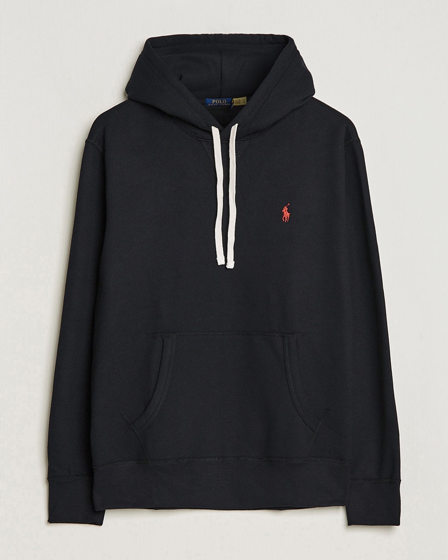Polo Ralph Lauren RL Fleece Hoodie Polo Black – Noir
