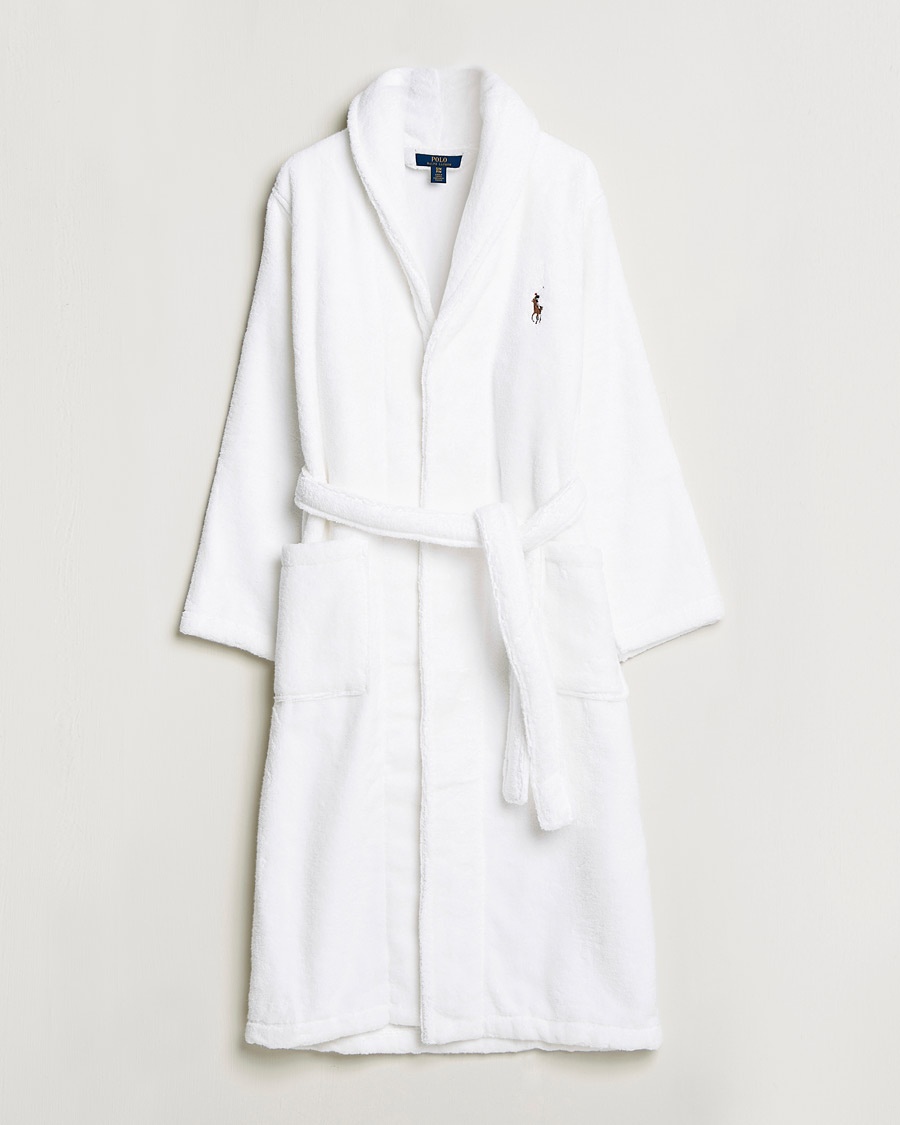 Polo Ralph Lauren Cotton Terry Robe White White – Blanc