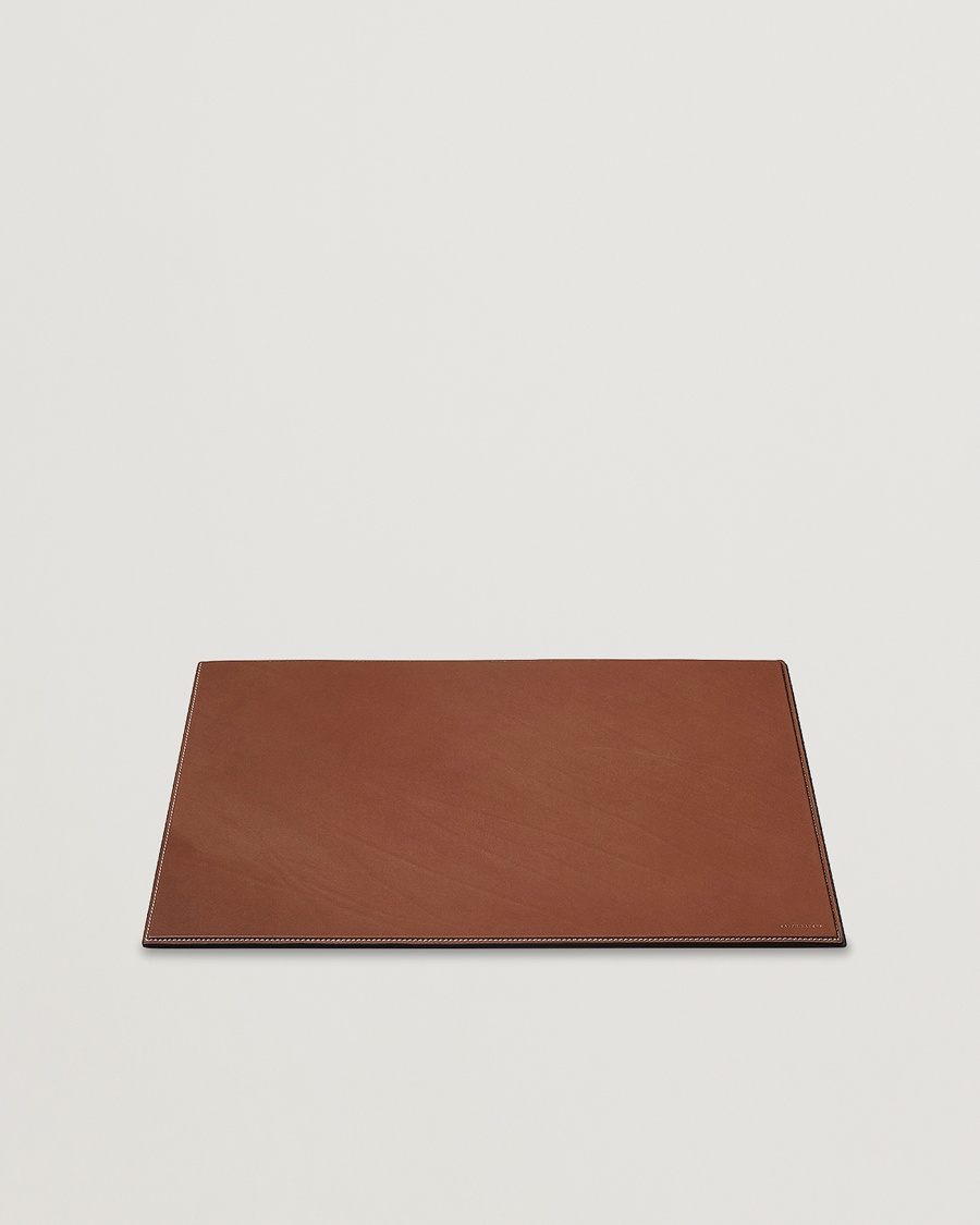 Homme | | Ralph Lauren Home | Brennan Small Leather Desk Blotter Saddle Brown