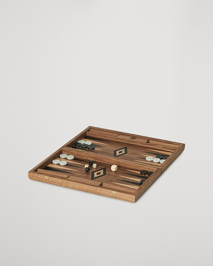 Heren | Manopoulos | Manopoulos | American Walnut Backgammon With Side Racks