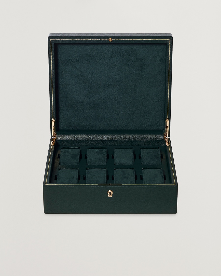 WOLF British Racing Green 8 Piece Watch Box – Groen
