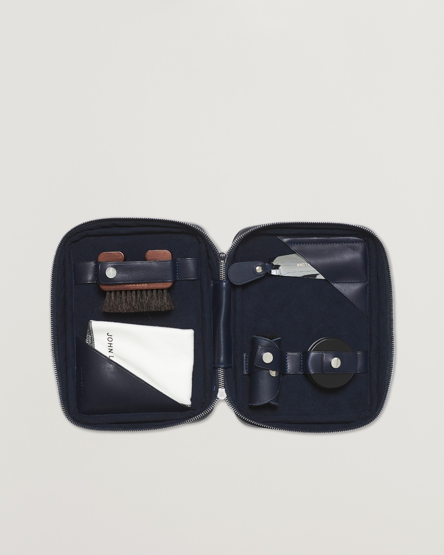 Homme | Kits D'Entretien Pour Chaussures | John Lobb | Shoe Care Travel Case Navy