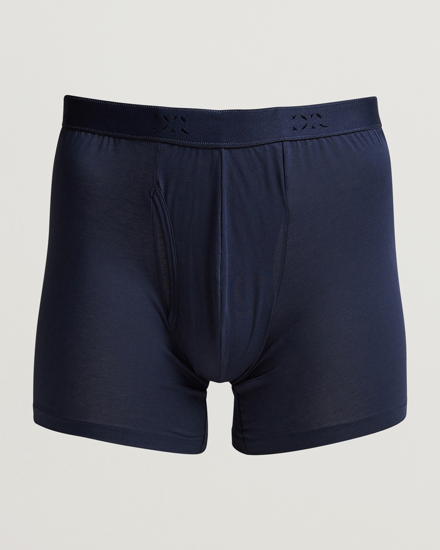 Derek Rose Pima Cotton Stretch Trunk Navy – Bleu