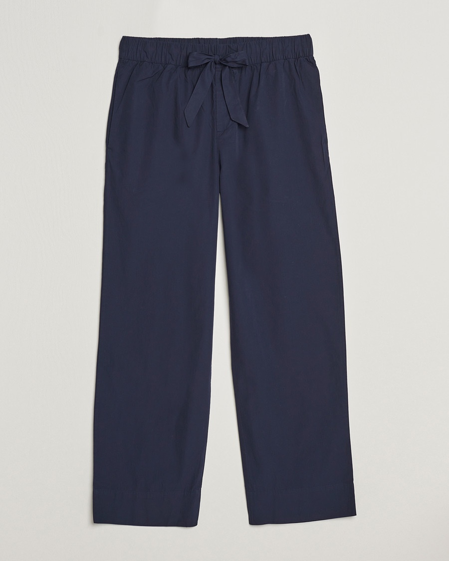 Tekla Poplin Pyjama Pants True Navy – Bleu