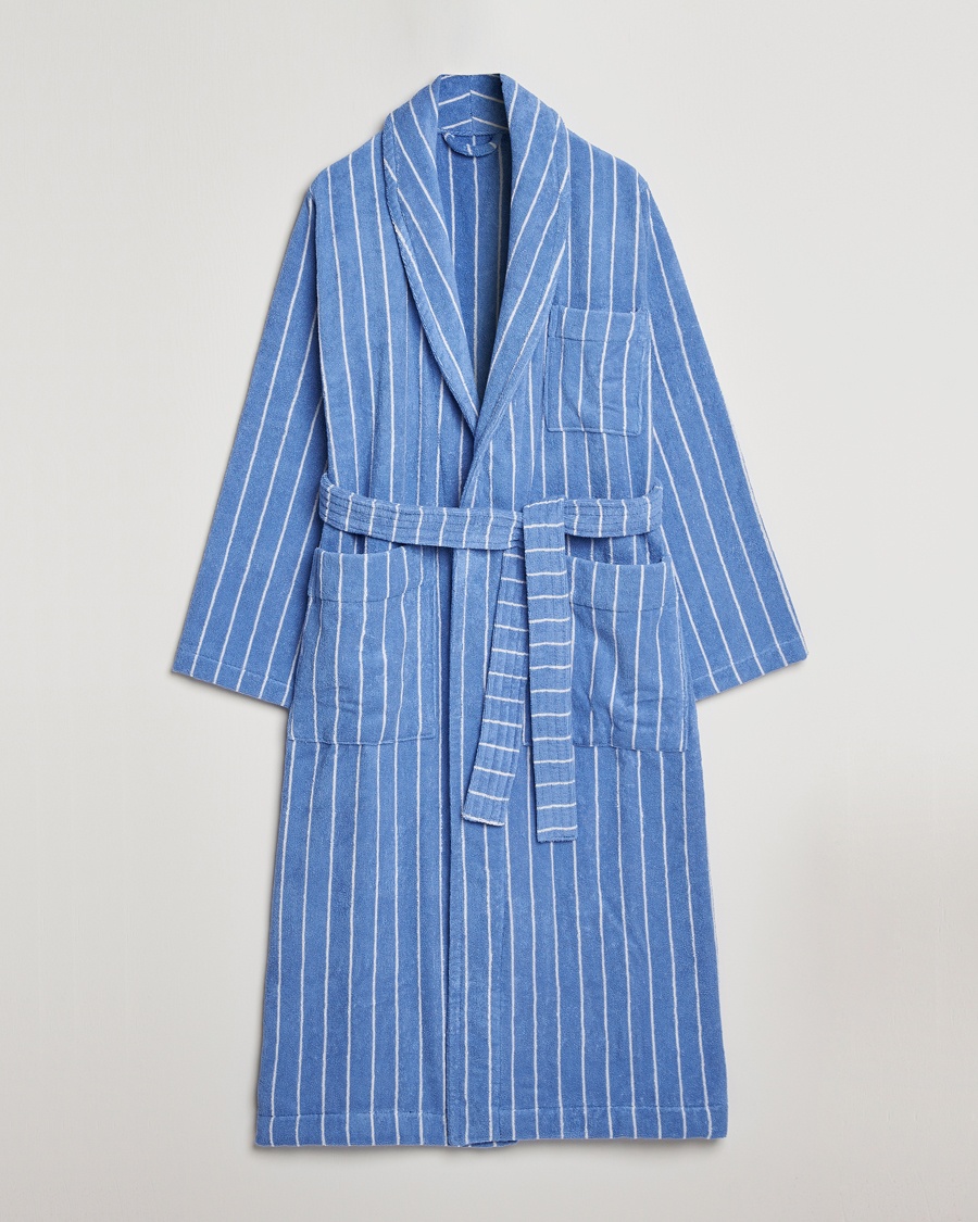 Tekla Organic Terry Classic Bathrobe Marseille – Bleu