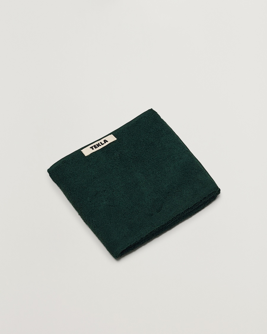Homme | Moins De 50 | Tekla | Organic Terry Hand Towel Forest Green