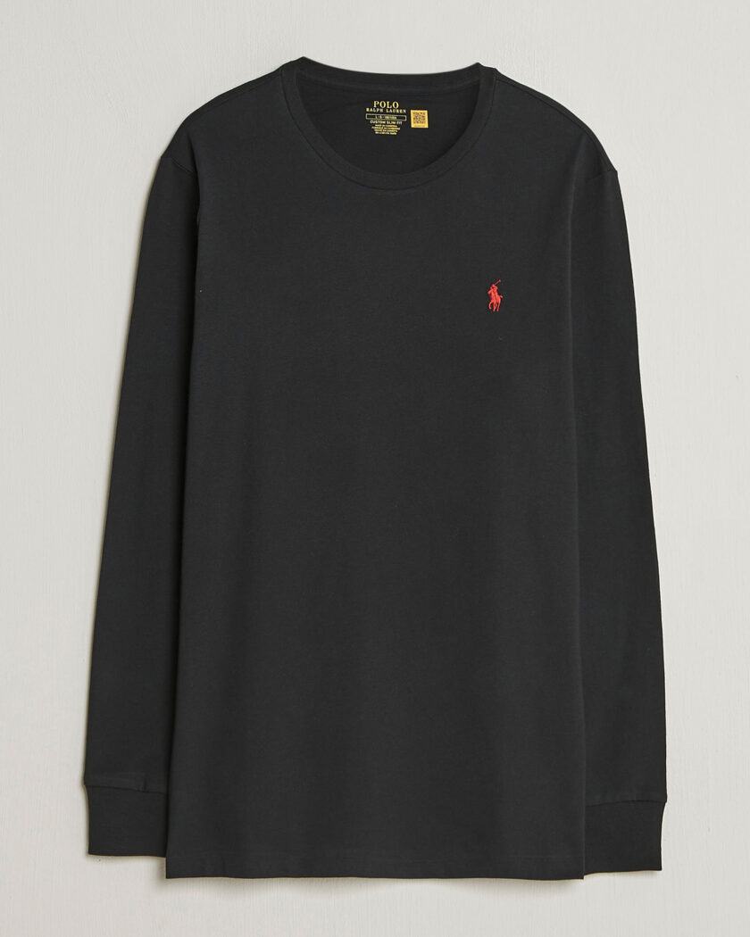 Polo Ralph Lauren Long Sleeve Crew Neck Tee Polo Black – Zwart