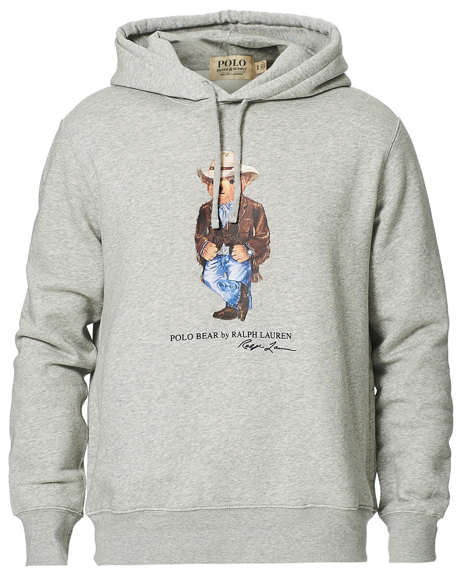 Homme | Anciennes Images De Produits | Polo Ralph Lauren | Printed Western Bear Fleece Hoodie Andover Heather
