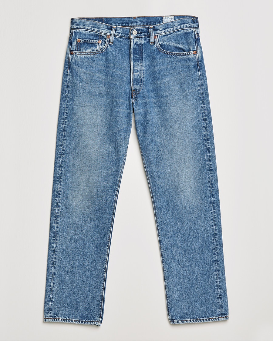 orSlow Straight Fit 105 Selvedge Jeans Denim Used – Blauw