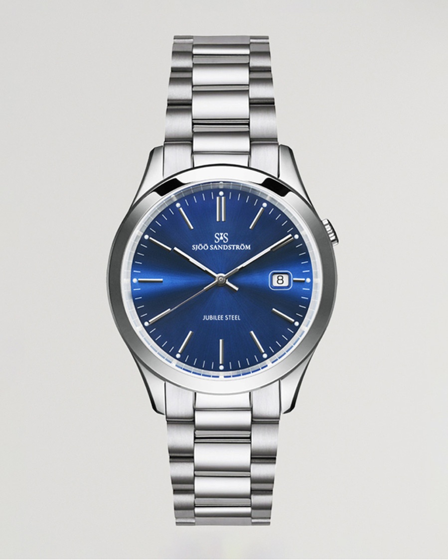 Sjöö Sandström Jubilee Steel Quartz 40mm Blue/Steel – Argent