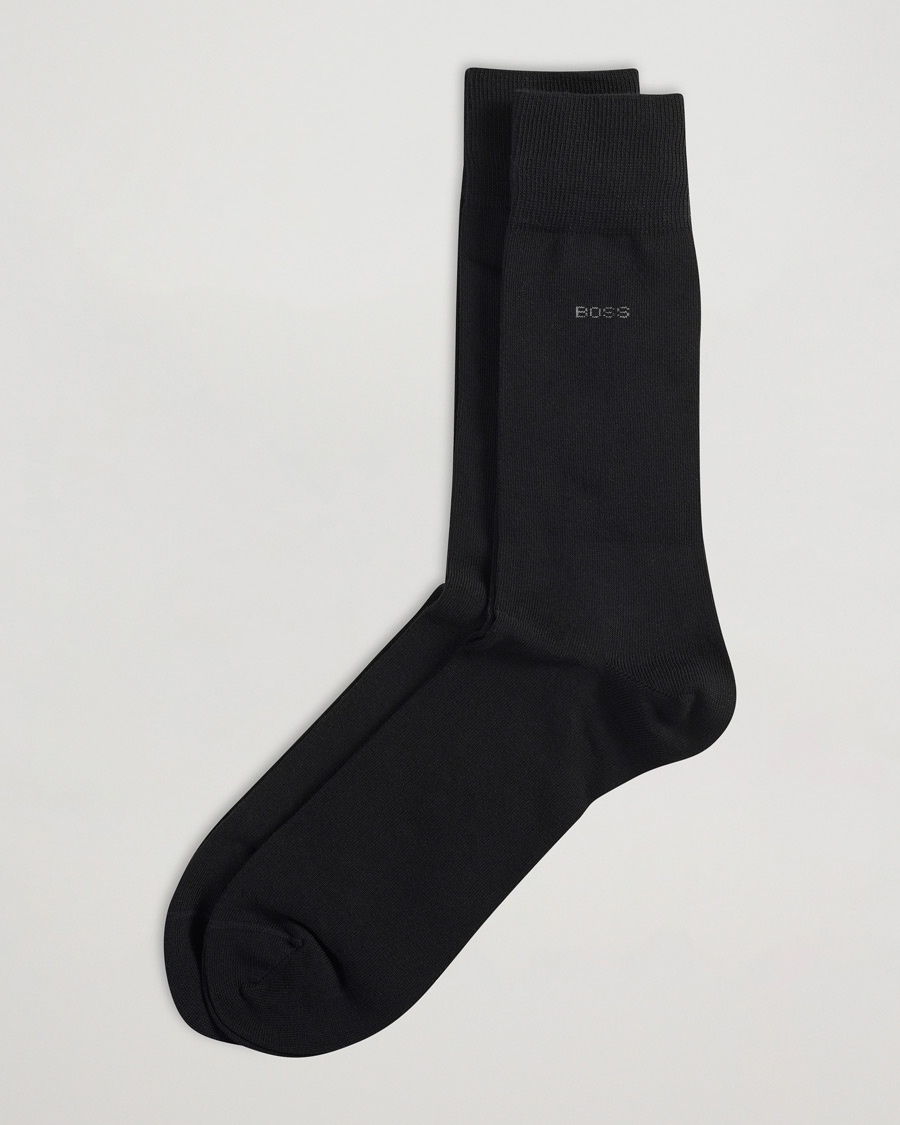 BOSS BLACK 2-Pack RS Uni Socks Black – Noir