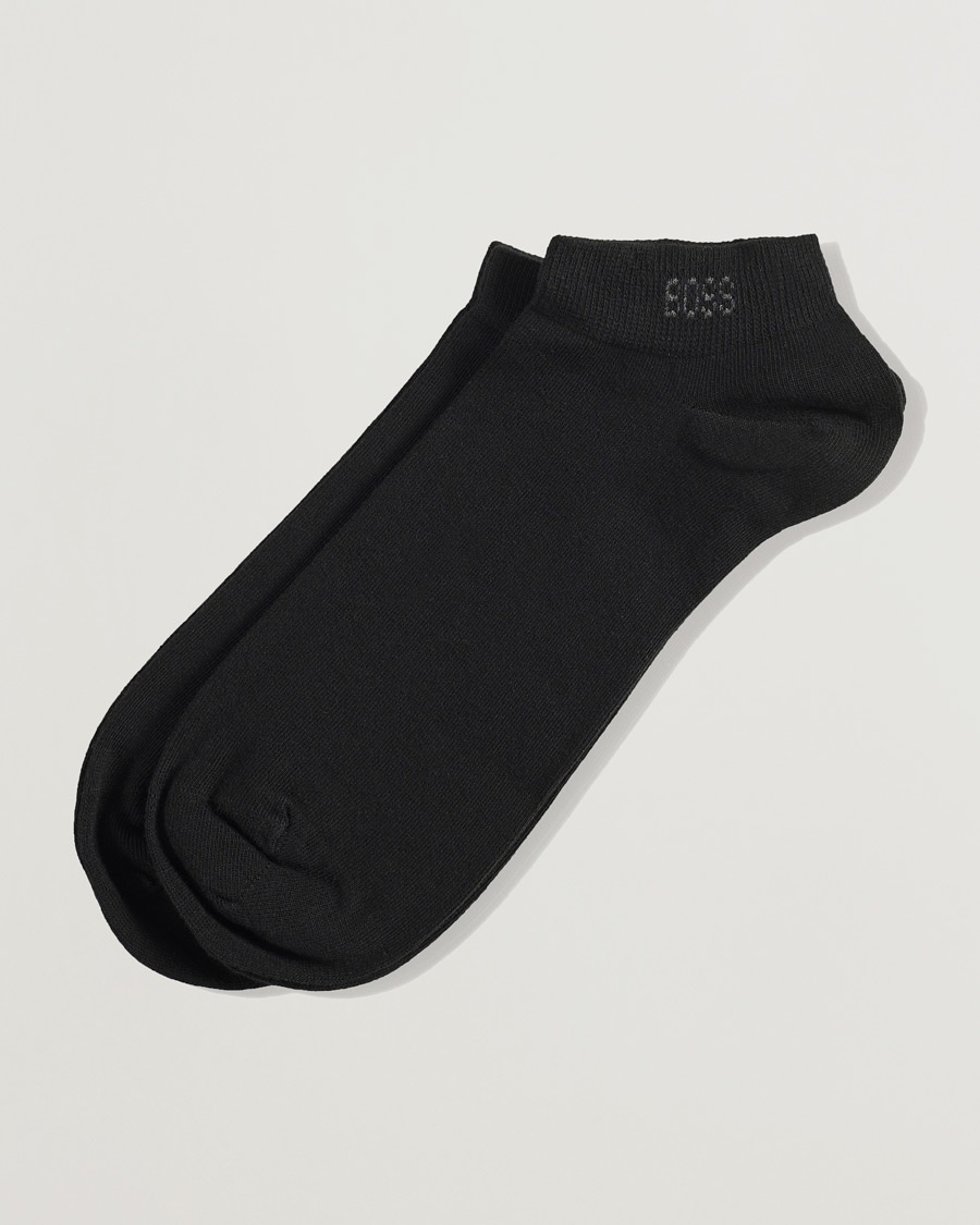 BOSS BLACK 2-Pack Sneaker Socks Black – Zwart