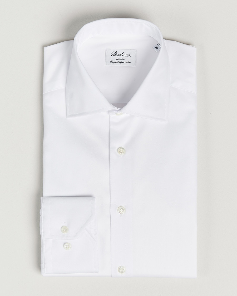 Stenströms Slimline Cut Away Shirt White – Wit