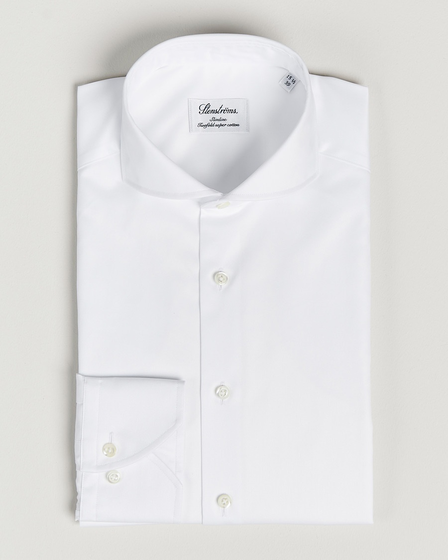 Stenströms Slimline Extreme Cut Away Shirt White – Wit